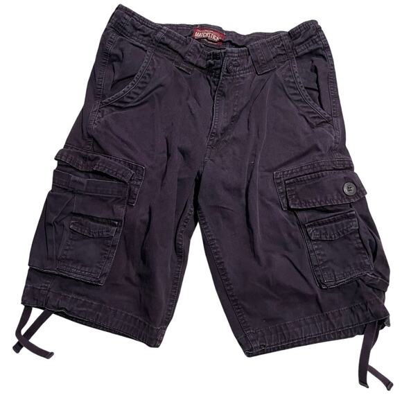 Matchstick Cargo Shorts Utility Militarycore Mens Size 29 Dark Purple 11" Inseam - Picture 1 of 10